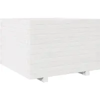 vidaXL Jardinière blanc 70x70x49,5 cm bois de pin massif