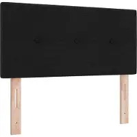 vidaXL Tête de lit réglable en hauteur avec tête de lit Noir 90 cm Tissu