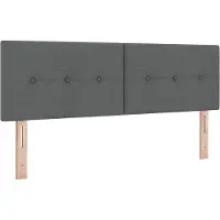 vidaXL Tête de lit réglable en hauteur Gris foncé 144 cm Tissu