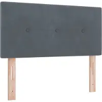 vidaXL Tête de lit gris foncé 100 cm velours