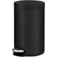 EKO - Poubelle à pédale "Serene" - 20 litres - Acier inoxydable et plastique - Noir