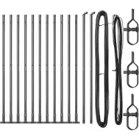 vidaXL Poteaux de clôture 13 pcs Gris Ø32mm 150 cm Acier galvanisé