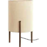 Light & Living Lampe de table Litto Ø 35cm - noyer avec lin naturel