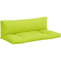vidaXL Coussins de palette lot de 2 vert vif tissu