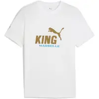 Puma T-Shirt fonctionnel 'Olympique de Marseille King' bleu clair / olive / blanc
