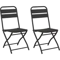 vidaXL Chaise de jardin pliante, lot de 2, anthracite, 42 x 52 x 82 cm