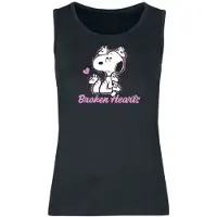 Peanuts Débardeur de - - Broken Hearts - S - XXL - pour Femme - noir - Taille S