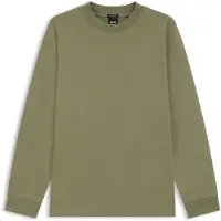 BOSS T-shirt Relaxed à manches longues en coton mercerisé