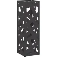 vidaXL Porte-parapluie Noir 15,5 x 15,5 x 49 cm Métal
