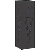 vidaXL Porte-parapluie Noir 15,5 x 15,5 x 49 cm Métal