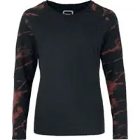 RED by EMP T-shirt manches longues de - Haut Manches Longues Raglan - S - M - pour Femme - noir/rouge - Taille M