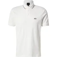 Armani Exchange pour homme. XM001289AF10363U0009 Polo sur mesure (L), Blanc, Casuel, Coton, Manche courte