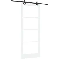 vidaXL Porte coulissante ORKDAL, 93 x 232 cm, en bois massif de pin et avec vitre