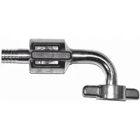 Ich-zapfe Robinet tireuse a biere - courbé, en acier inoxydable, taille: 10 mm