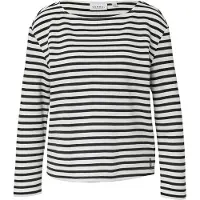 Comma casual identity Sweat-shirt noir / blanc naturel