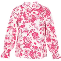 Usha Chemisier fuchsia / blanc