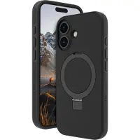 Dbramante1928 Iceland Ultra D3O Kickstand (Apple iPhone 16 Plus), Coque pour téléphone portable, Noir