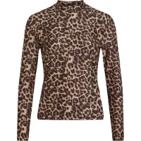 Vila T-shirt 'Leoa' beige / marron / noir