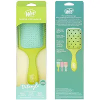 The Wet Brush Paddle Detangler Feel Good Ombre Green/Blue- Brosse à cheveux