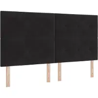 vidaXL Tête de lit Noir 180 cm Velours