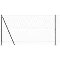 vidaXL Clôture en fil de fer soudé avec socle en béton 10 x 1,2 m (L x H)
