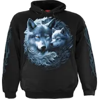 Spiral Sweat-shirt à capuche de - Wolf Guardian - Hoodie - M - XXL - pour Homme - noir - Taille L