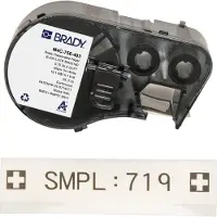 Brady M4C-750-403 ruban papier 19,05 mm x 7,62 m (d'origine) - noir sur transparent