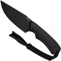 CIVIVI Gander C24058B-2, Black Stonewashed 14C28N, Black Canvas Micarta couteau fixe, Matt Gentry design