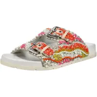 Alma en pena Mule corail / rose clair / argent / blanc