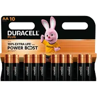 Duracell Plus Power Boost AA – Blister de 10 piles pour une énergie puissante