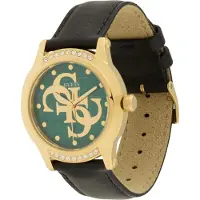 GUESS Montre à affichage analogique 'Annette' or / vert / noir