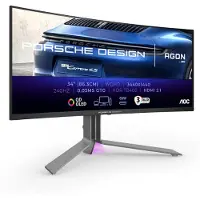 AOC Porsche PD34 écran plat de PC 86,4 cm (34") 3440 x 1440 pixels Wide Quad HD QDOLED Noir