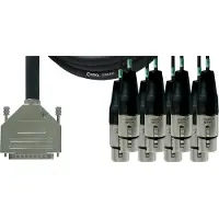 Cordial Câble Interface SUB-d/8 XLR Femelles 3 M
