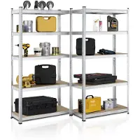 Juskys 2 pièces Rayonnage d'entrepôt / Rayonnage de stockage - Basic - 180 x 90 x 40 cm