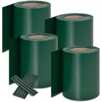 Juskys Bandes de protection de la vie privée en PVC - 4 pièces - Vert