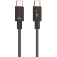 Ansmann 1700-0176 Câble de données et de charge avec écran, USB-C - USB-C, 1,2 m
