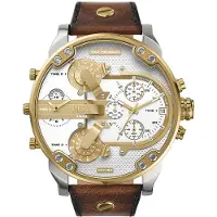 Diesel M. Papa 2.0, Argent, (Chronographe, 57 mm)