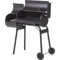 Beliani Gril à charbon de bois avec fumoir Black Katla Lumarko