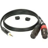 Klotz AY8-0200 câble adaptateur jack 3,5 mm droit - 2x XLR femelle 2 mètres