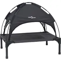 vidaXL Lit pour chien noir 76 x 62 x 70,5 cm en acier