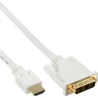 InLine 4043718157440 3 m DVI HDMI Blanc