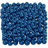Creativ Company Perles en bois bleu, 150 pièces.