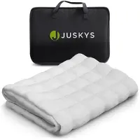 Juskys Couverture de poids - 135x200 cm - 9kg - Blanc