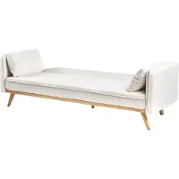 Beliani Canapé-Lit Asaa Bouclé Blanc Cassé