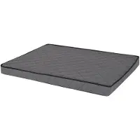 Lionto Matelas pour chiens orthopédique, surface de couchage en mousse à mémoire de forme qui soulage la pression, dessous antidérapant & housse amovible, 60x40 cm, gris