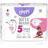 Bella Baby Happy Soft&Delicate couches jetables équipées de canaux Junior 11-18 kg 38 pcs