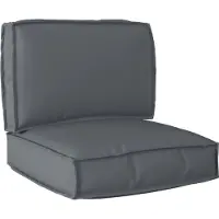 vidaXL Ensemble de 2 coussins de palette en tissu Oxford anthracite