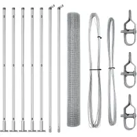 vidaXL Clôture en fil barbelé soudé avec socle en béton, 10 x 1,2 m, couleur argent, type treillis