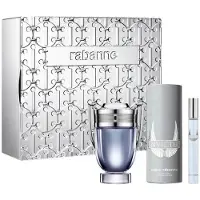 Paco Rabanne Invictus Eau de Toilette Set, 100 ml + Déodorant Spray, 150 ml + Eau de Toilette miniature, 10 ml