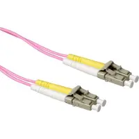 ACT 1 mètre LSZH Multimode 50/125 OM4 fibre patch cable duplex avec connecteurs LC. Lc-lc 50/125 om4 duplex 1.00m (RL9701)